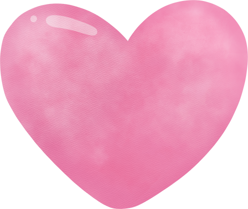 Pink heart watercolor